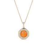 Small Pendant with Diamonds Pendant Goshwara Orange Chalcedony  