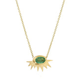 Tiny Emerald Starburst Necklace Necklace Christina Magdolna Jewelry   
