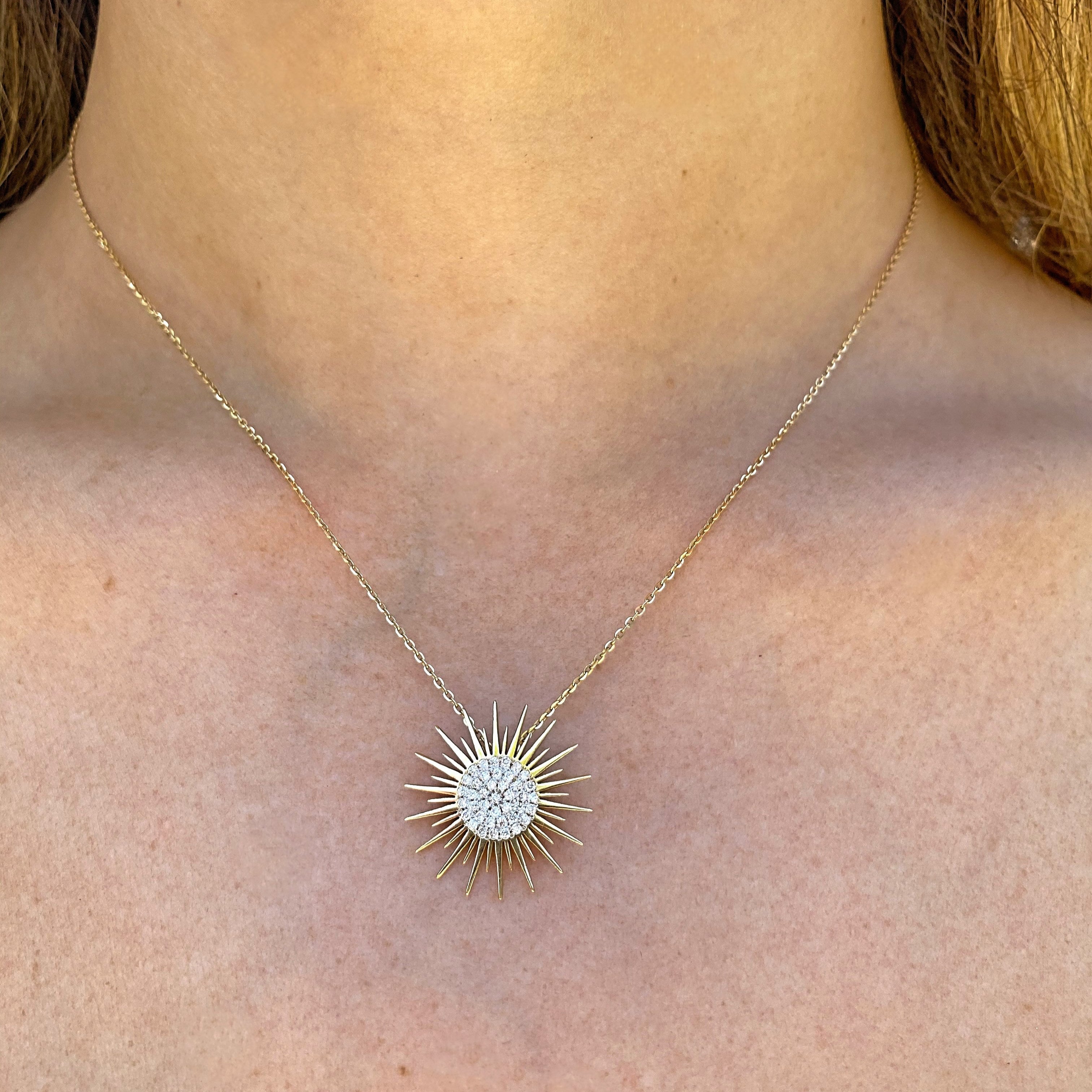 Diamond Soleil Necklace Pendant Necklace Falamank