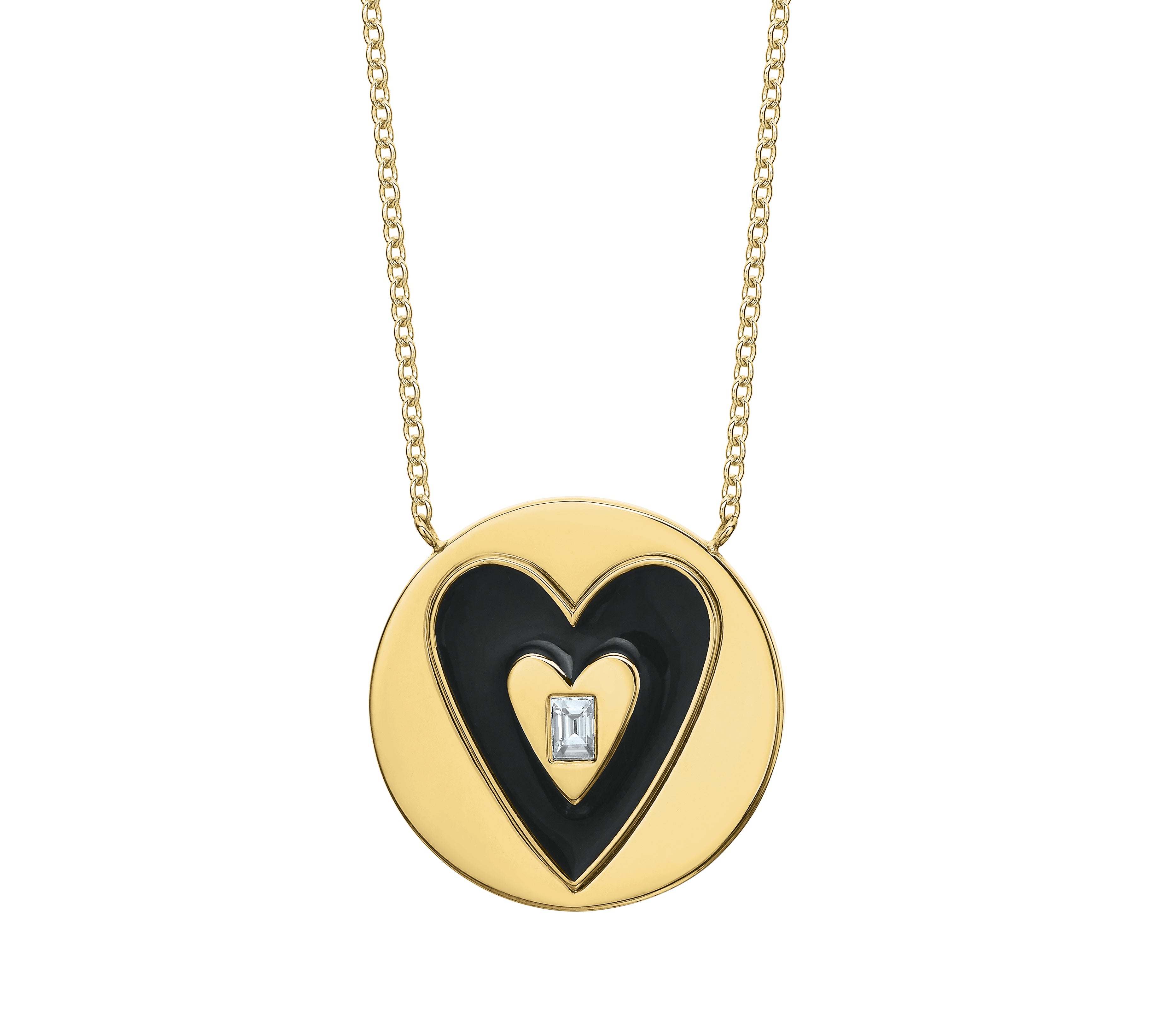 Golden Hearts Token Necklace Pendant Tracee Nichols   