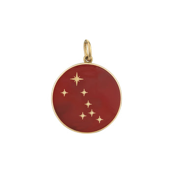 Small Enamel Constellation Charm Charm Bare Collection Taurus Red 