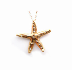 Large Starfish Necklace Pendant Yakira Rona   