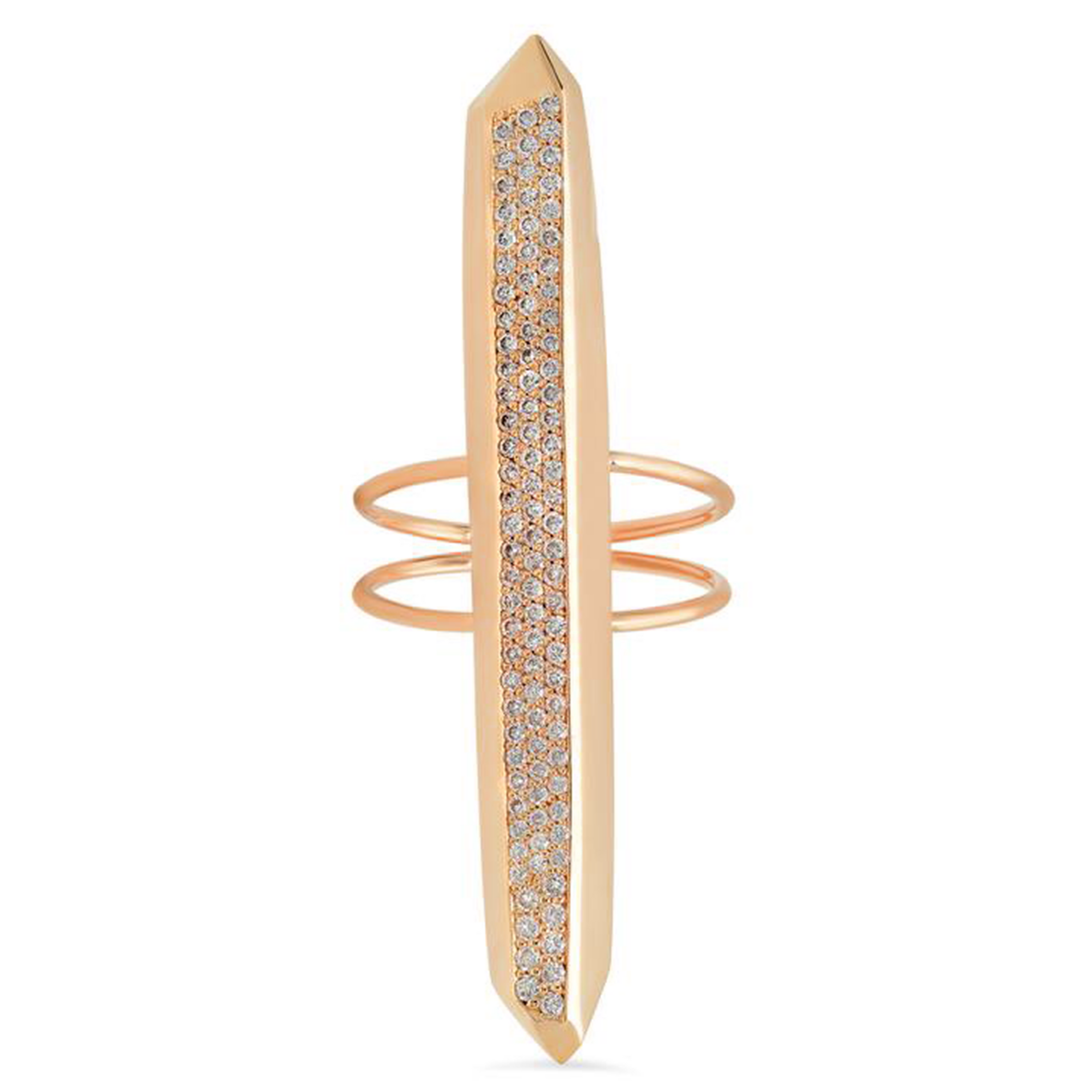 Diamond Crystalline Ring Statement Elisabeth Bell Jewelry 5 Rose Gold 