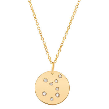 Gold and Diamond Constellation Pendant Pendant Bare Collection Virgo  