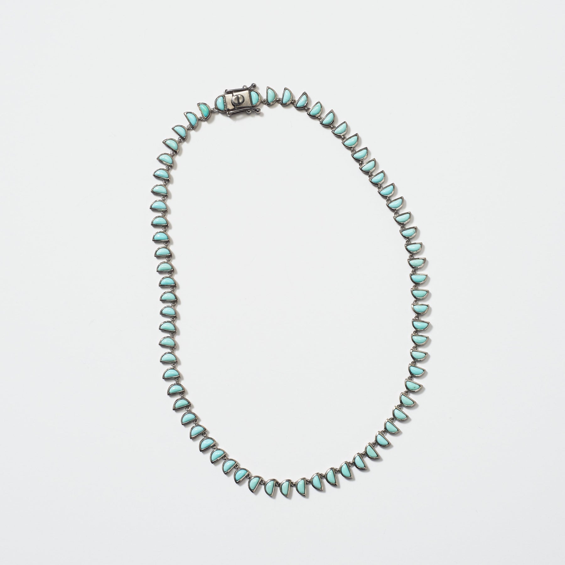 Small Turquoise Worm Riviere Necklace Collar Nakard   