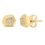 Pyrite Studs Stud Earrings Elisabeth Bell Jewelry   