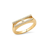 Chunky Initial Diamond Ring Statement Helena Rose Jewelry   