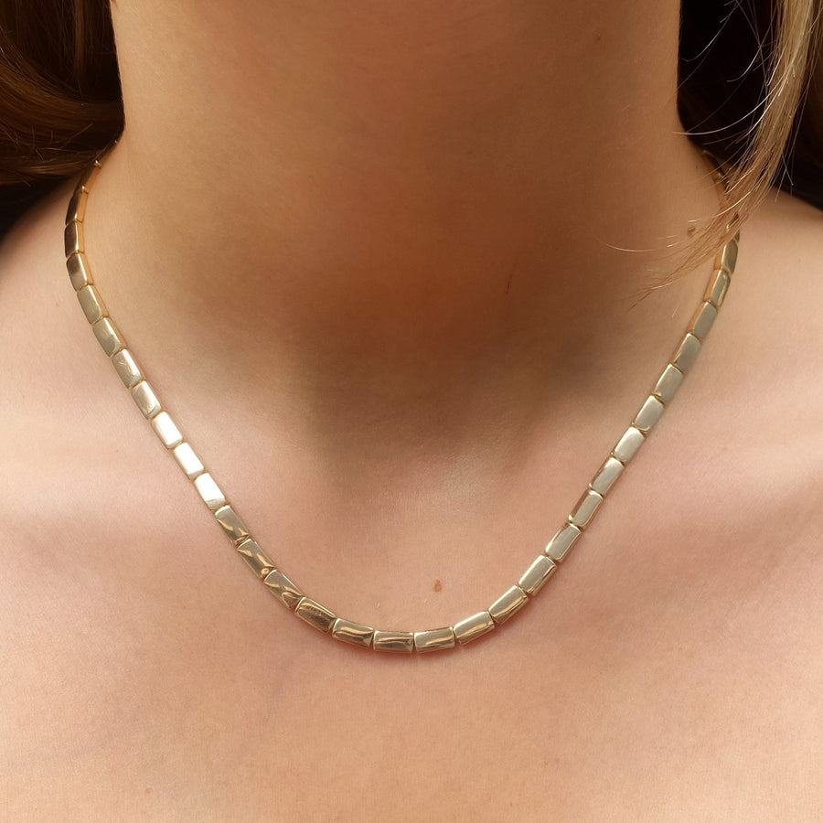 Rectangular Chain Necklace Chain Necklace Roseark Deux   