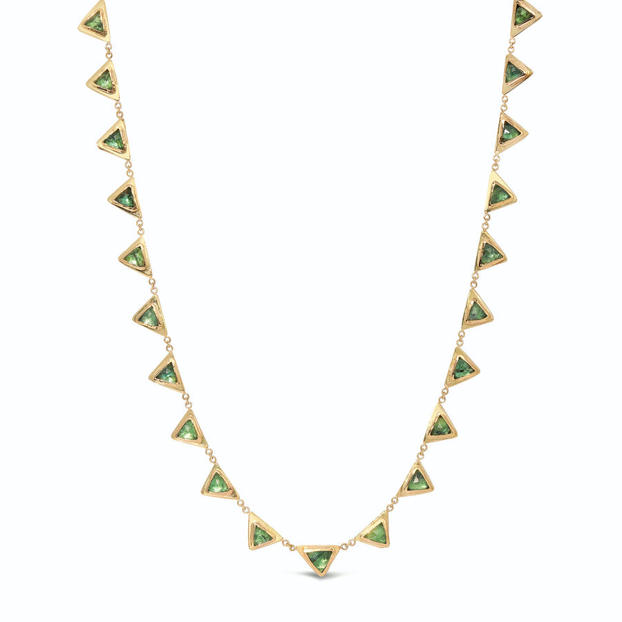 Emerald Pyramid Necklace Necklaces Christina Magdolna Jewelry   