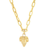 Gold Ram Necklace Pendant Helena Rose Jewelry   