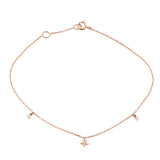 Star and Diamond Charm Bracelet Chain Bracelet Jaine K Designs   