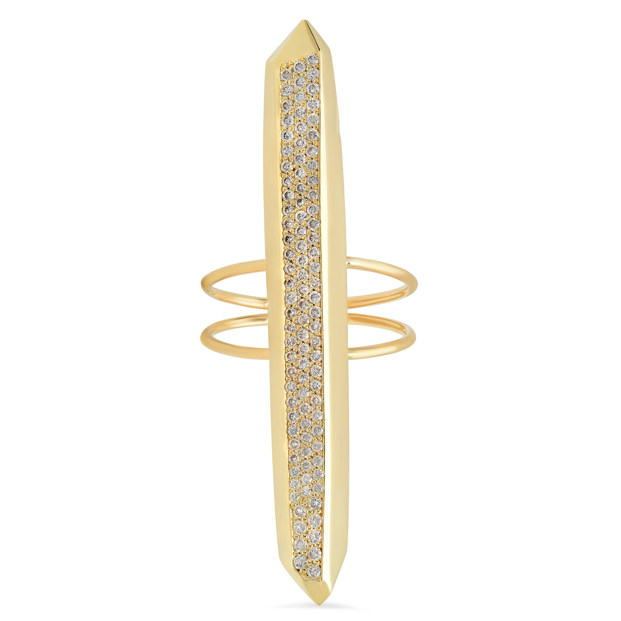 Diamond Crystalline Ring Statement Elisabeth Bell Jewelry 5 Yellow Gold 