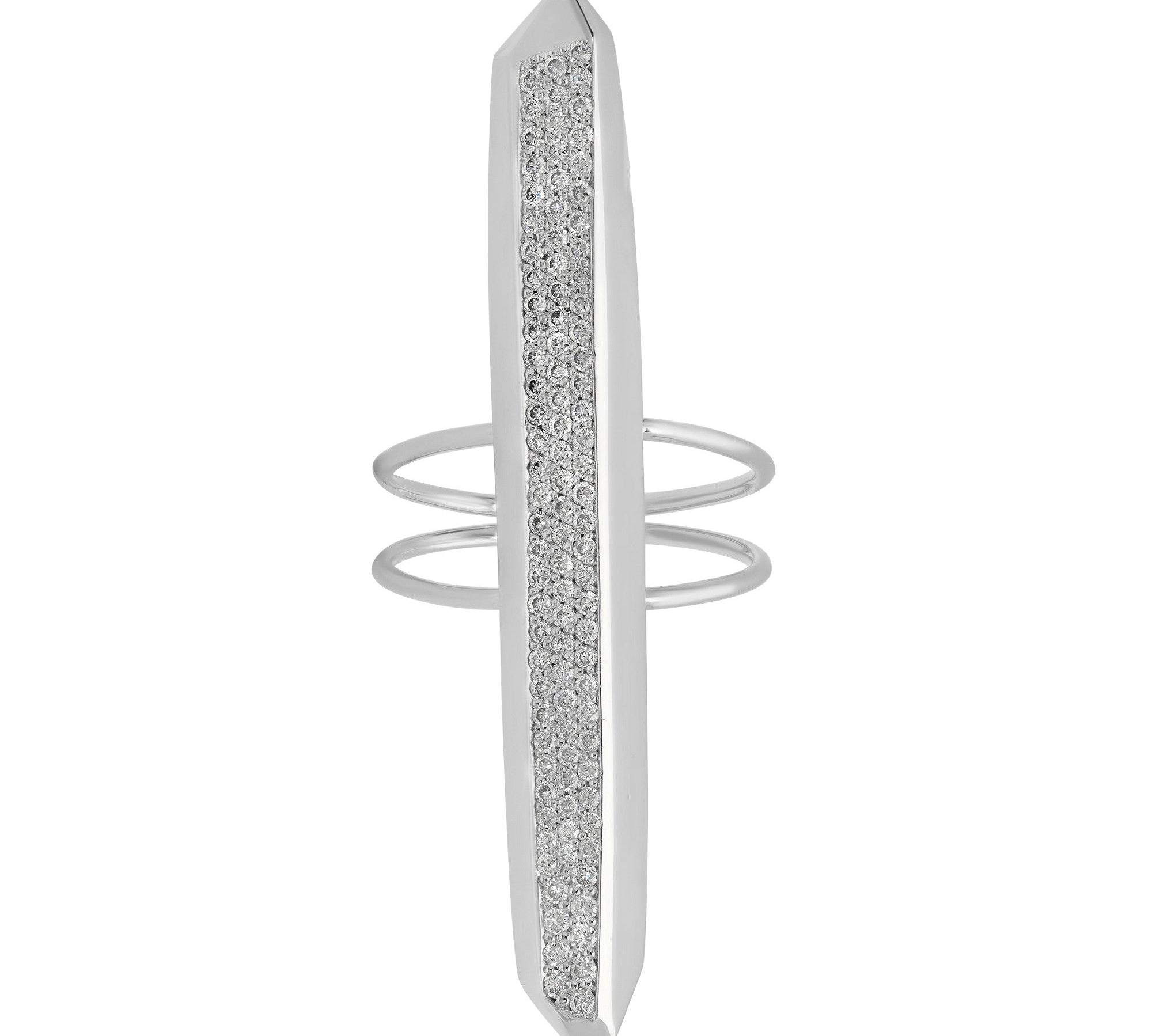 Diamond Crystalline Ring Statement Elisabeth Bell Jewelry 5 White Gold 