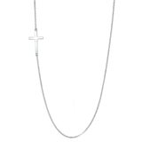 Sterling Silver Sideways Cross Necklace Chain Necklace Roseark Sideways Cross   