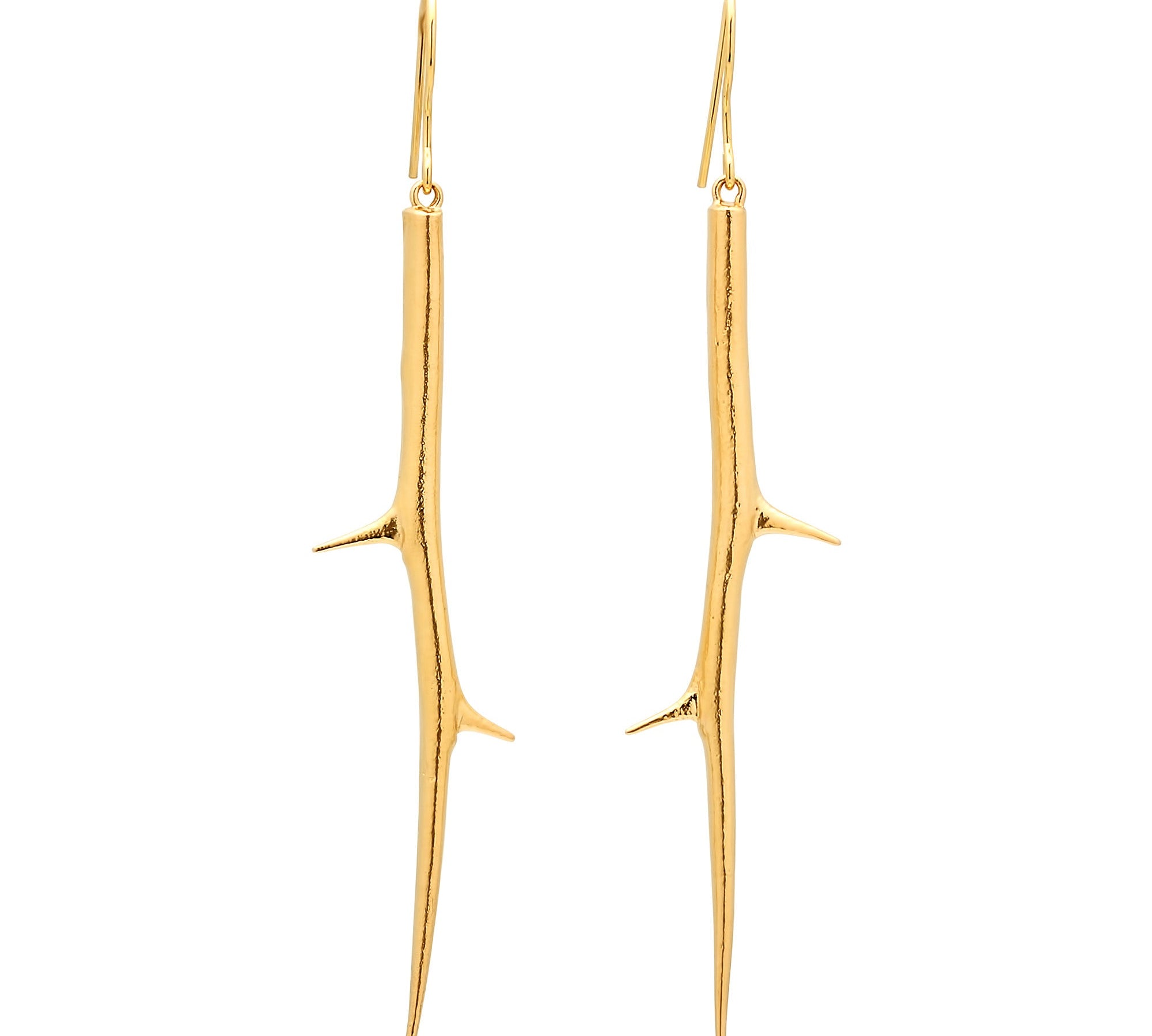 Long Thorn Earrings Drop Earrings Elisabeth Bell Jewelry Yellow Gold  