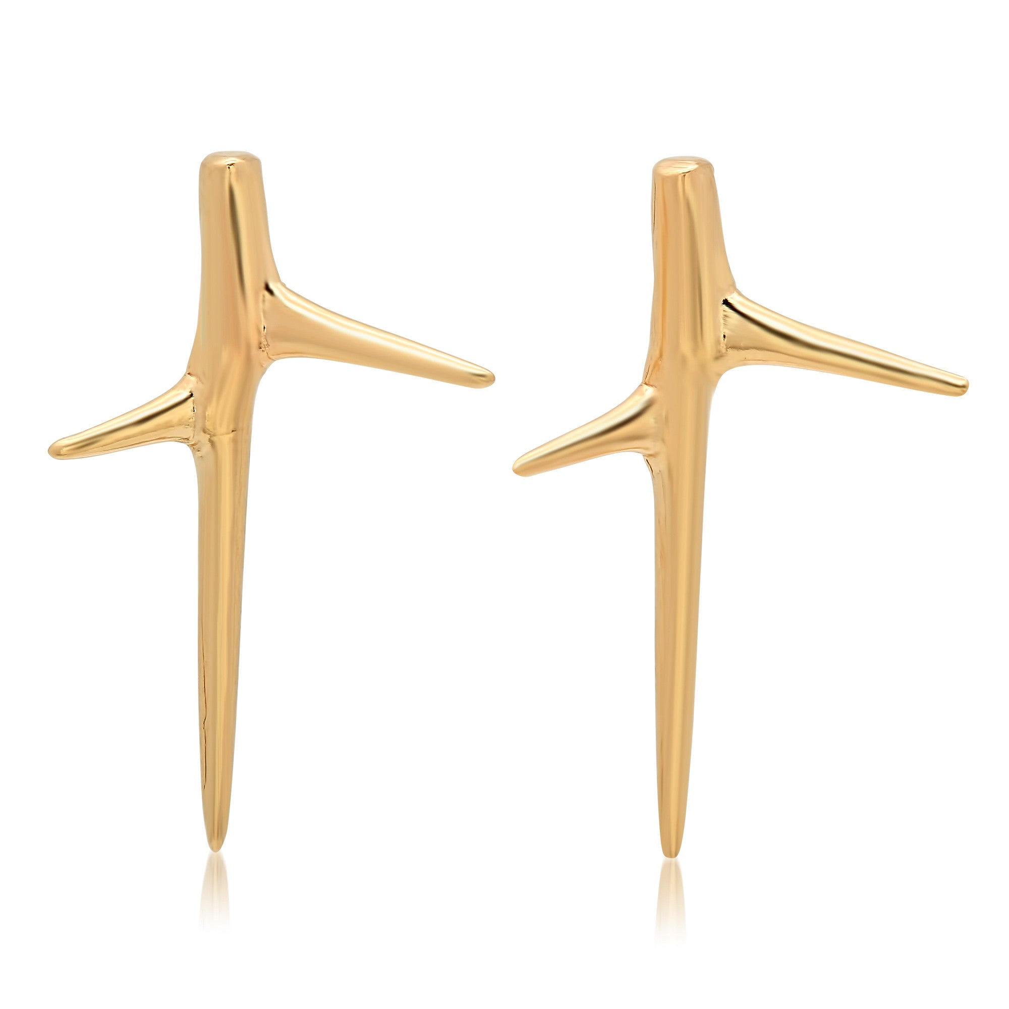 Thorn Studs Stud Earrings Elisabeth Bell Jewelry Yellow Gold  