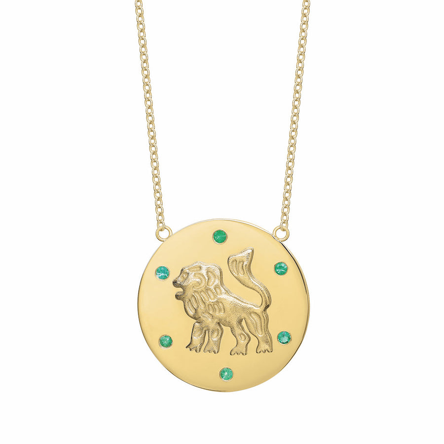 Majestic Lion Token Necklace Pendant Tracee Nichols Emeralds  
